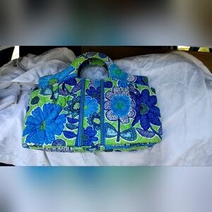 VERA BRADLEY Floral Blue and Green Women's Bag